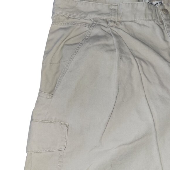 Mens Columbia Convertible Cargo Pants Beige Size 38x32 Cotton/Nylon Blend With Z - Picture 4 of 8